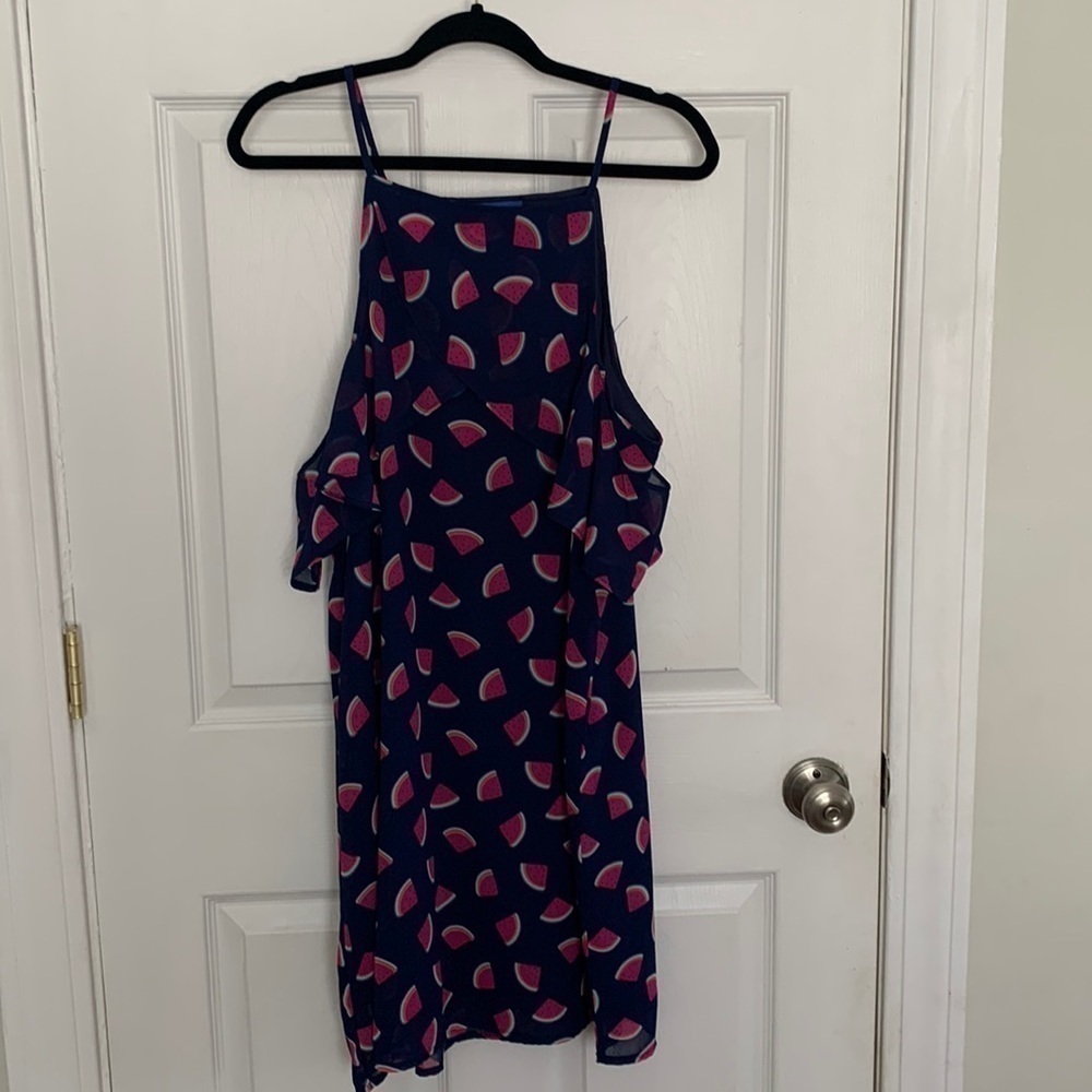 NWT Blue Rain Blue & Pink Dress Size L